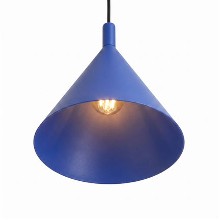 Suspension Bergen cône 25 cm bleu outremer, vue de détail du cône