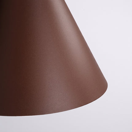 Suspension Bergen cône 25 cm brun chocolat, packshot de trois quarts
