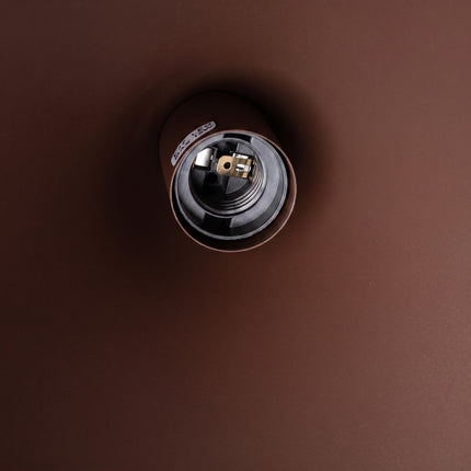 Suspension Bergen cône 25 cm brun chocolat, détail de la platine