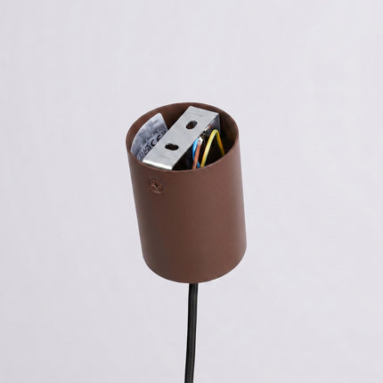Suspension Bergen cône 25 cm brun chocolat, détail de la rotule