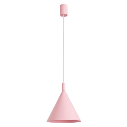 Suspension Bergen cône 25 cm rose poudré, packshot sur fond blanc