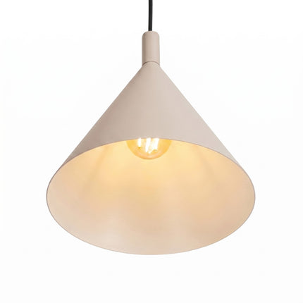 Suspension Bergen cône 25 cm taupe, vue de détail du cône