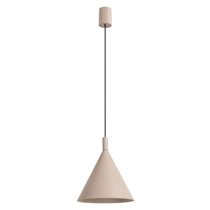 Suspension Bergen cône 25 cm taupe, packshot sur fond blanc