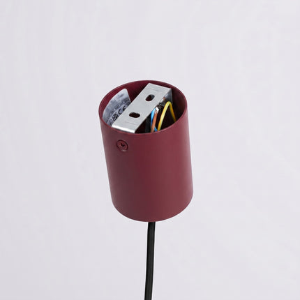 Suspension Bergen cône large 40 cm bordeaux, détail de la rotule