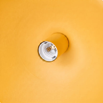 Suspension Bergen cône large 40 cm jaune ambré, détail de la platine