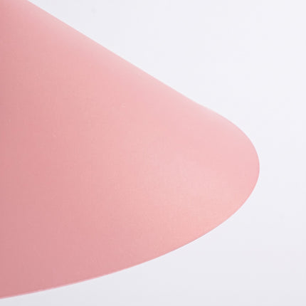Suspension Bergen cône large 40 cm rose poudré, packshot de trois quarts
