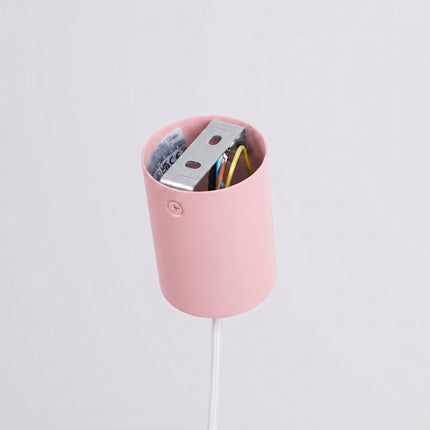 Suspension Bergen cône large 40 cm rose poudré, détail de la rotule
