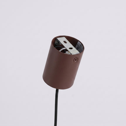 Suspension Bergen poutre 4 cônes 122 cm brun chocolat, détail de la rotule