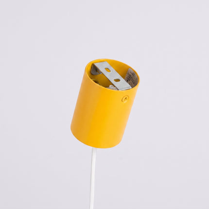 Suspension Bergen poutre 4 cônes 122 cm jaune ambré, détail de la rotule