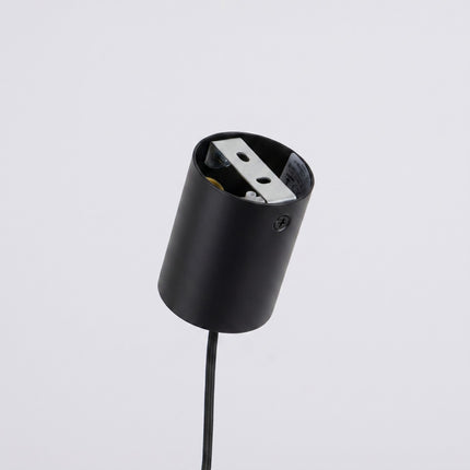 Suspension Bergen Poutre 4 Cônes 122 cm en Acier Noire, détail de la fixation