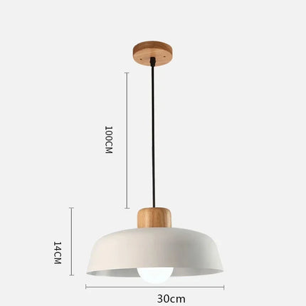 Aluminium bowl pendant light in white