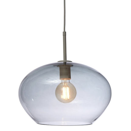 Suspension Bologna en verre soufflé dégradé gris, packshot sur fond blanc