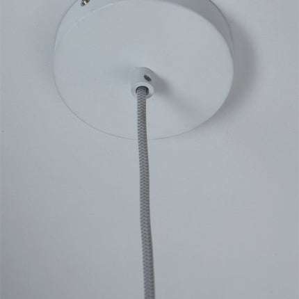 Détail du culot GU10 de la suspension Bordeaux blanche cylindrique