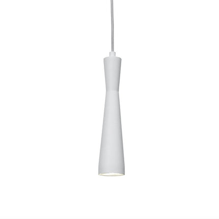 Détail du socle plafond de la suspension Bordeaux blanche cylindrique GU10