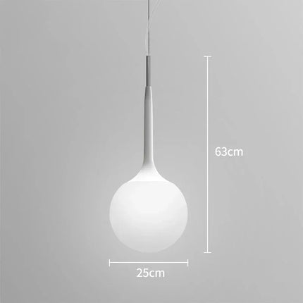 Suspension boule verre LED italienne diamètre 25 cm