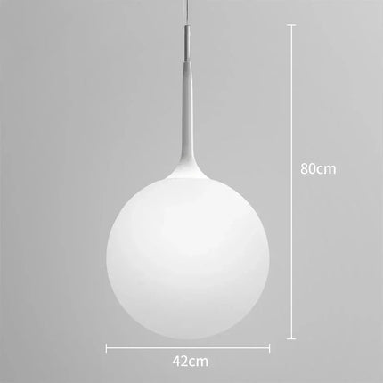 Suspension boule verre LED italienne diamètre 42 cm