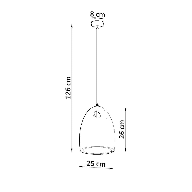 Dimensions Suspension Bukano en céramique écru, luminaire japandi