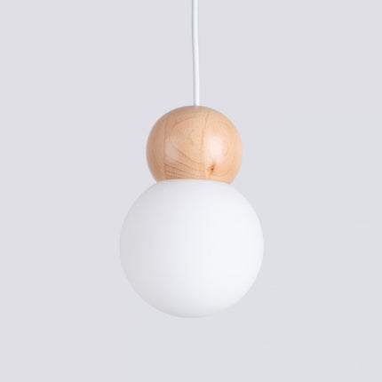 Détail de la rosace de fixation de la Suspension Bulbe Bois