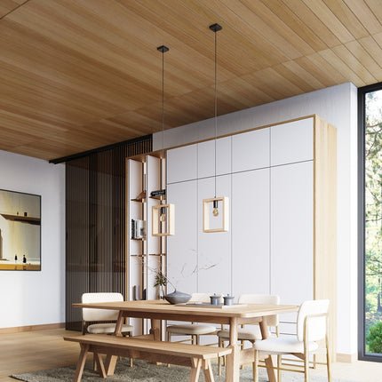 Certifications et informations techniques de la suspension Cadre Pure en bois naturel