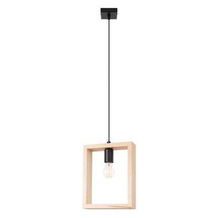 Packshot de la suspension Cadre Pure en bois naturel sur fond blanc