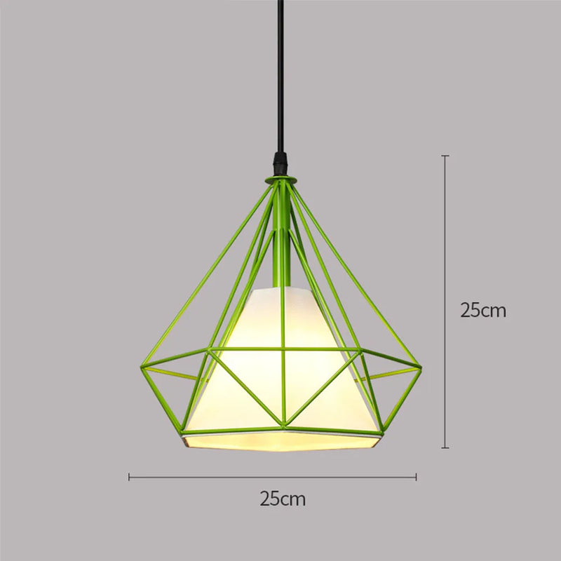 Dimensions Industrielle Diamant-Käfigdraht-Hängeleuchte