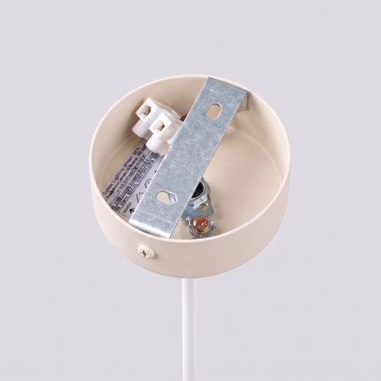 Suspension Cannelée 1 Lumière acier beige clair, mécanisme et platine de montage