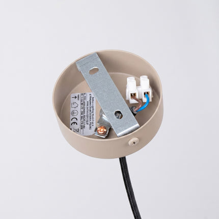 Suspension Cannelée 1 Lumière acier taupe, vue de détail des stries