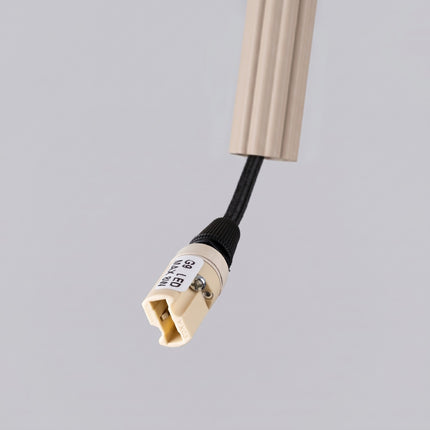 Suspension Cannelée 1 Lumière acier taupe, détail du socle de fixation