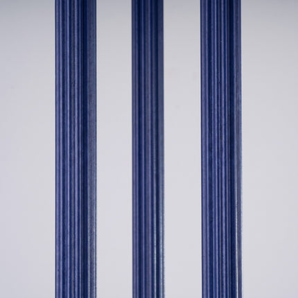 Suspension Cannelée 3 Lumières acier bleu outremer, détail du socle de fixation