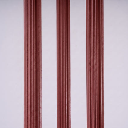 Suspension Cannelée 3 Lumières acier bordeaux, détail du socle de fixation