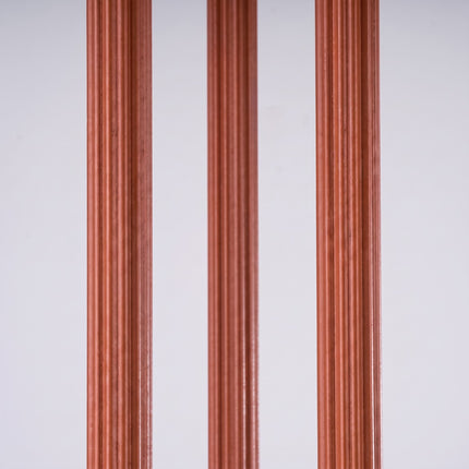 Suspension Cannelée 3 Lumières acier ocre rouge, détail du socle de fixation