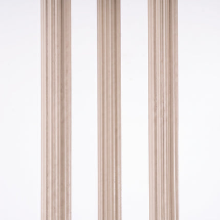 Suspension Cannelée 3 Lumières acier taupe, détail du socle de fixation