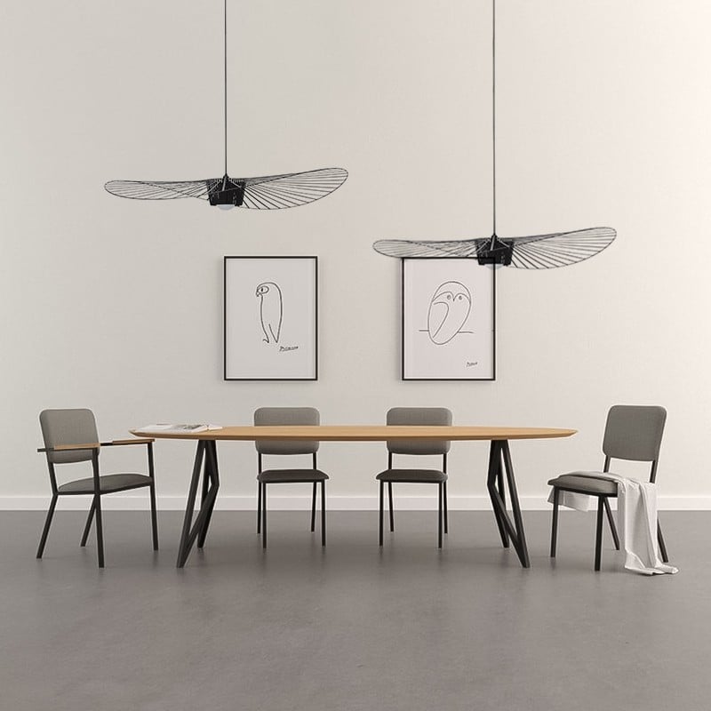 Dimensions [EXP] Lámpara colgante con forma de sombrero de diseño francés creativo