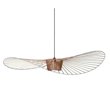 Suspension chapeau filaire en teinte cuivrée, disponible de 60 à 200 cm