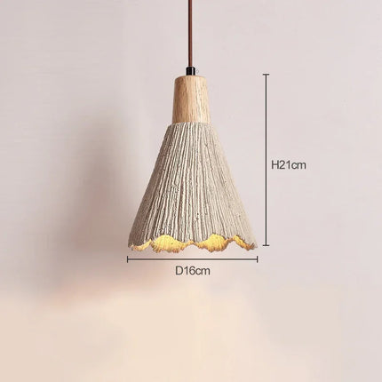 Suspension en ciment Wabi-Sabi, forme 16 x 21 cm
