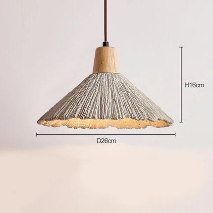 Suspension en ciment Wabi-Sabi, forme large 26 x 16 cm