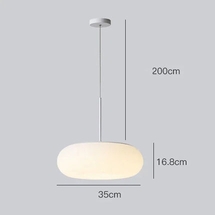 Suspension circulaire acrylique nordique blanche diamètre 35 cm