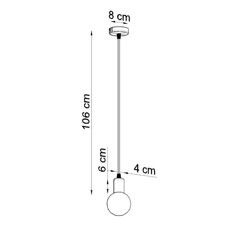 Dimensions Lámpara colgante minimalista clásica negra