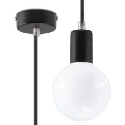 Suspension Classique Minimaliste Noire sur fond neutre