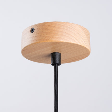 Suspension Cône Moderne noire, détail de l'abat-jour vu ensemble