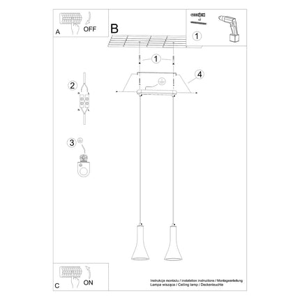 Instructions de montage de la Suspension Cône Minimaliste 2 en Béton