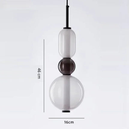 Suspension créative verre coloré empilé dans une chambre design