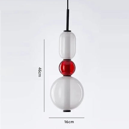 Suspension créative verre coloré empilé en volume sculptural