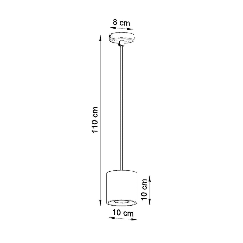 Dimensions Black Cylindrical Pendant Light