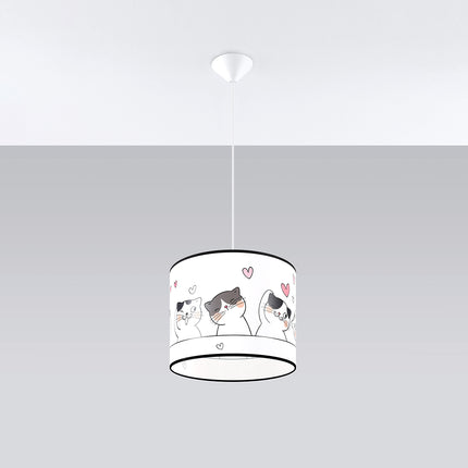 Suspension Enfant Chat 30 cm, vue de profil sur fond blanc