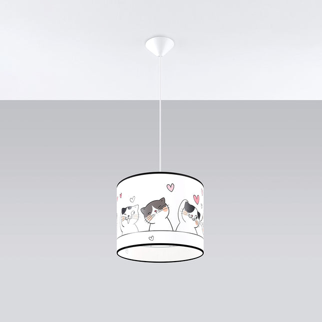 Suspension Enfant Chat 30 cm, vue de profil sur fond blanc