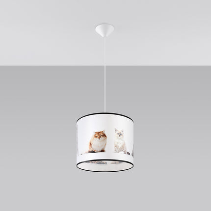 Suspension Enfant Chaton 30 cm, vue de face avec son point d'accroche
