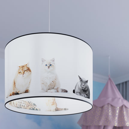Suspension Enfant Chaton 40 cm, détail du montage et du câble