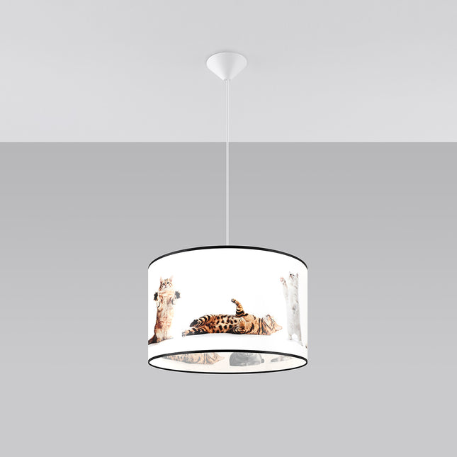 Suspension Enfant Chaton 40 cm, vue de profil sur fond blanc