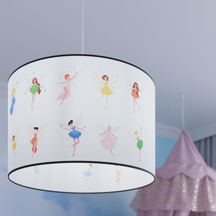 Suspension Enfant Fée 30 cm, détail du montage et du câble